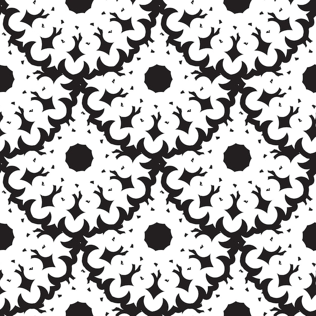 Zwart-wit vintage vector naadloze patroon, behang. elegante klassieke textuur. luxe sieraad. koninklijke, victoriaanse, barokke elementen. geweldig voor stof en textiel, behang of elk gewenst idee.