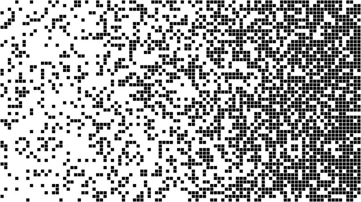 Vector zwart-wit willekeurig pixels patroon geschudde pixels textuur achtergrond klassieke pixel art vector illustratie