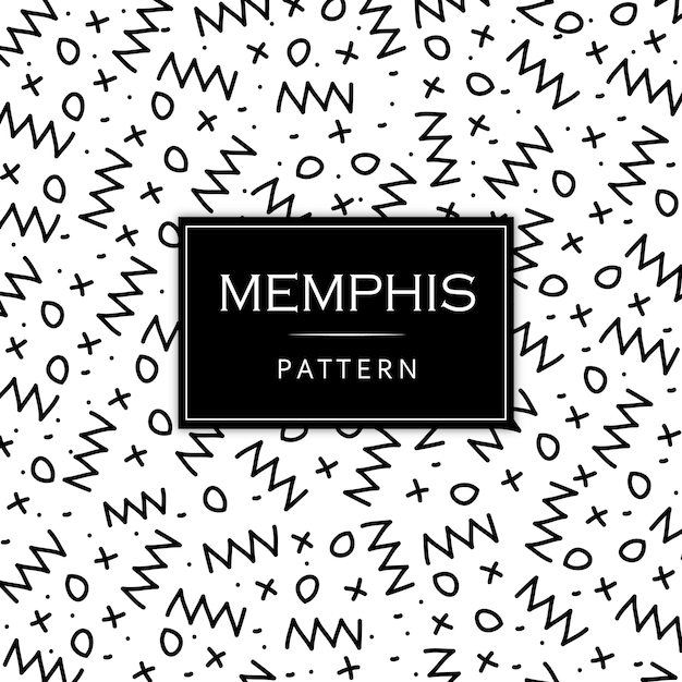 Zwart-witte moderne memphis-patroonachtergrond