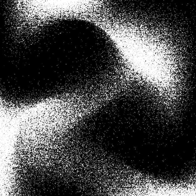 Vector zwarte abstracte achtergrond met witte film graan ruis dotwork halftone grunge texture