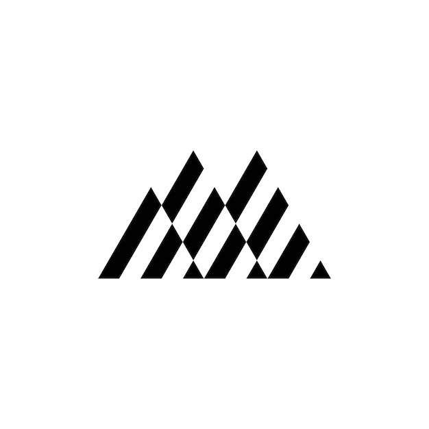 zwarte berg logo ontwerp moderne eenvoudige symbool icoon vector