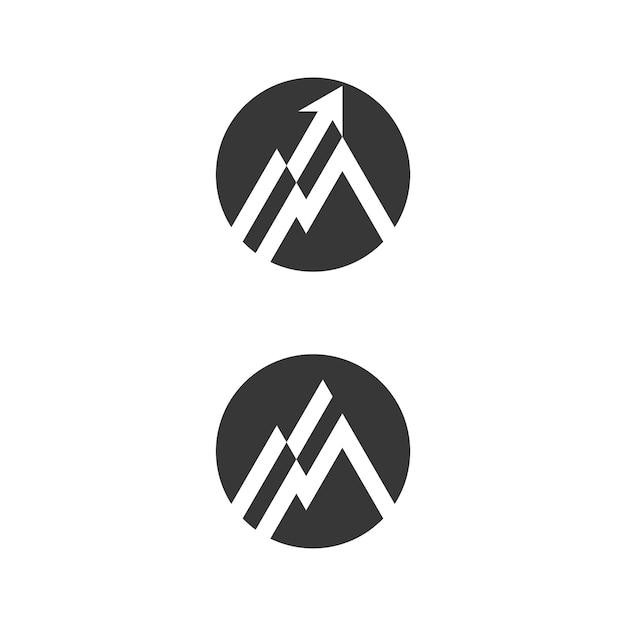 zwarte berg logo ontwerp moderne eenvoudige symbool icoon vector