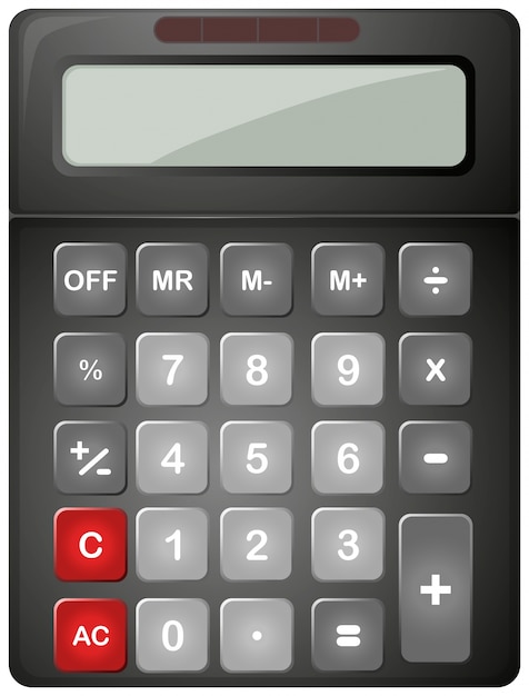 Zwarte calculator met zonnecel