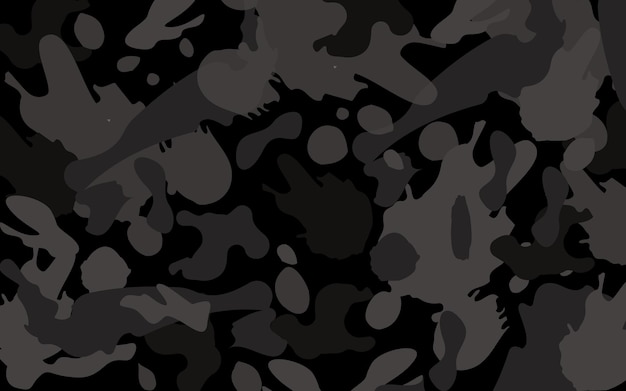Zwarte camouflage textuur vectorillustratie