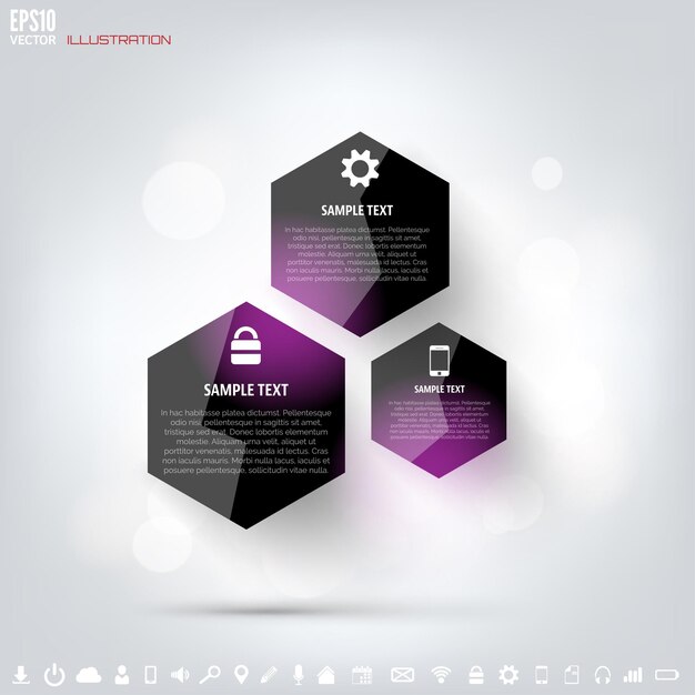 Zwarte cloud computing achtergrond met web iconen sociale netwerk mobiele app infografische elementen