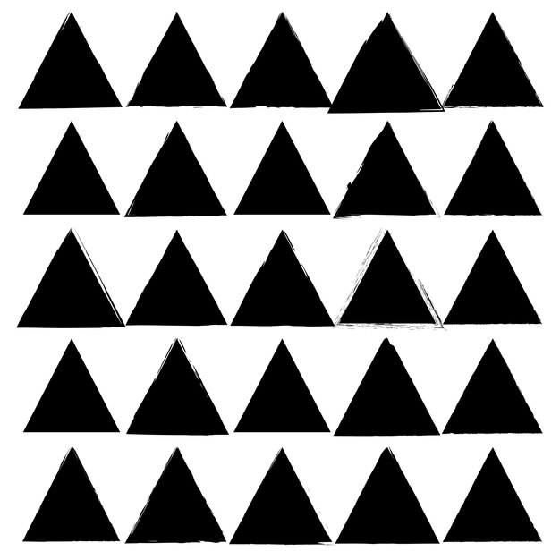 Zwarte driehoeken in een raster naadloos patroon Abstract monochrome minimalistische stijl Vector