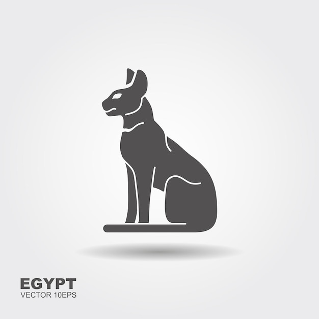 Zwarte Egyptische kat Bastet oude Egypte godin vector Illustration