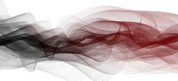Zwarte en rode geluidsgolf achtergrond
