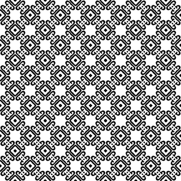 Zwarte en witte naadloze abstracte patroon achtergrond en achtergrond Grijsvlak ornamentele ontwerp mozaïek ornamenten Vector grafische illustratie EPS10