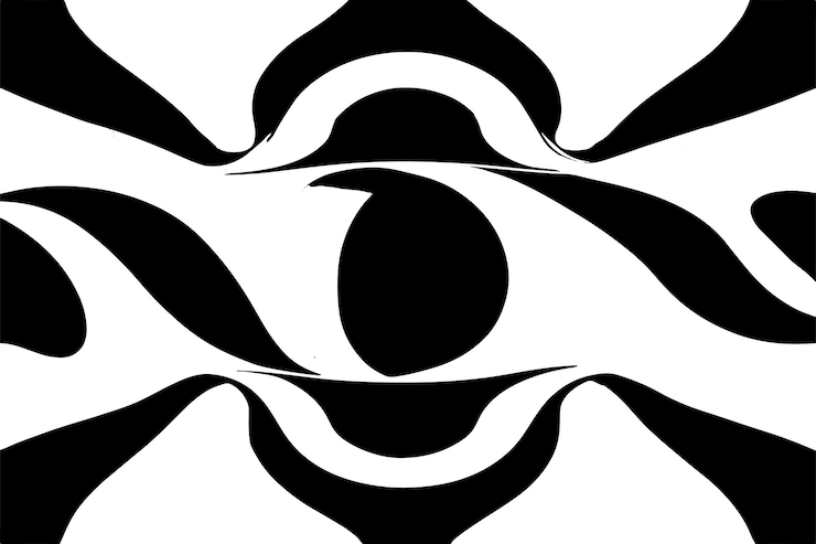 Vector zwarte en witte textuur naadloos patroon op geïsoleerde achtergrond het kan worden gebruikt voor achtergrond