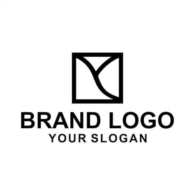 Zwarte frame abstracte logo vector