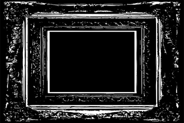 zwarte frame textuur op witte achtergrond vector illustratie van zwarte en witte frame textuur
