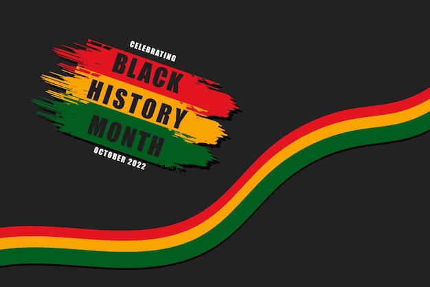 Zwarte geschiedenis maand 2022, 2023, 2024 Afro-Amerikaanse en Britse geschiedenis viering vectorillustratie