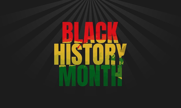 Zwarte geschiedenis maand achtergrond ontwerp vectorillustratie
