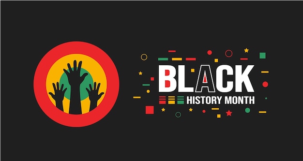 zwarte geschiedenis maand handkracht achtergrond