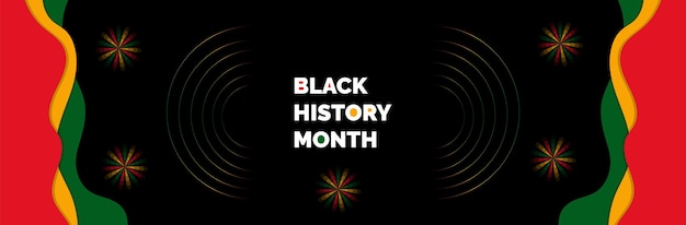 Vector zwarte geschiedenis maand vieren vector illustratie achtergrondontwerp