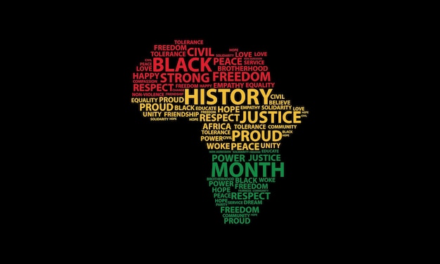 Zwarte geschiedenis maand vieren vector illustratie ontwerp grafisch Zwarte geschiedenis maand