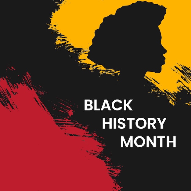 zwarte geschiedenis maand zwarte achtergrond ontwerp