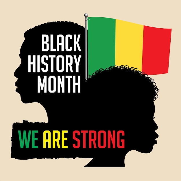zwarte geschiedenismaand viering van de Afrikaanse natie
