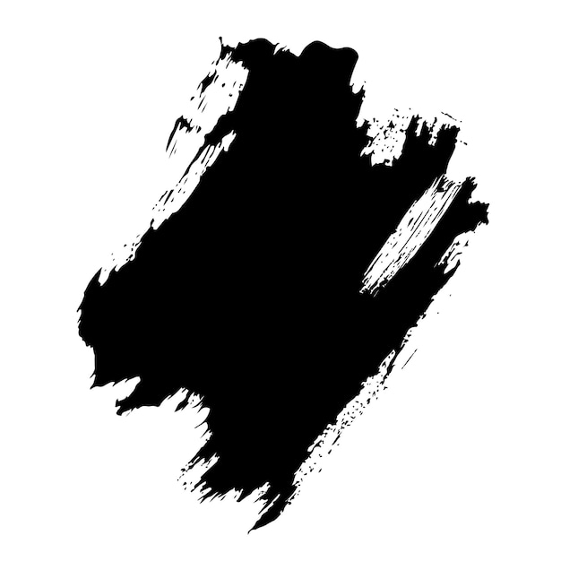Zwarte Grunge penseelstrookvector