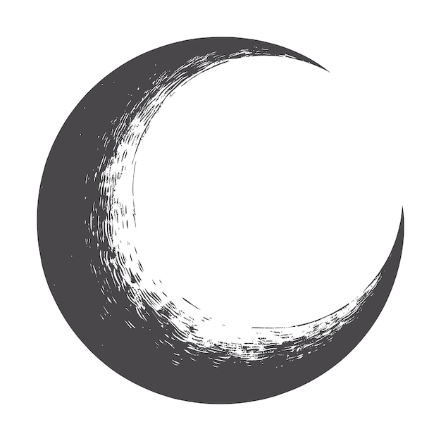 Vector zwarte icoon van de halve maan