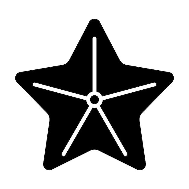 Zwarte illustratie van de Starfish Glyph