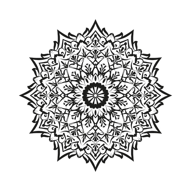 Zwarte kleuren mandala ontwerp om af te drukken, poster, dekking, brochure, flyer, banner, boekomslag. mandala