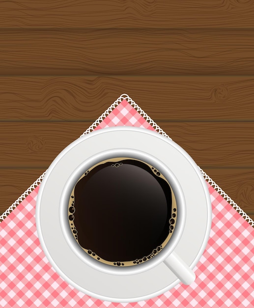 Zwarte koffie achtergrond. fotorealistische vector