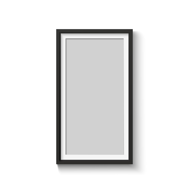 Zwarte lege fotoframe set vector lege foto's op muur vierkant en rechthoek kunstgalerij poster