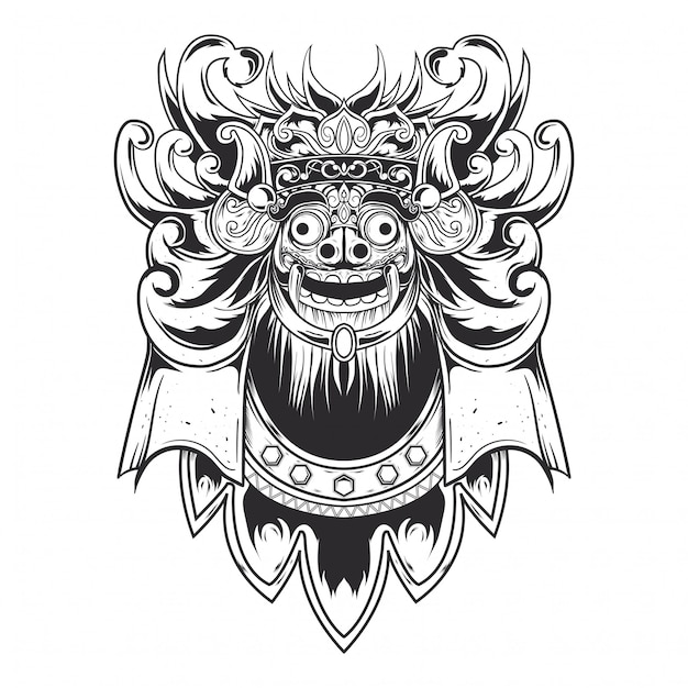 Zwarte lijn barong ontwerp