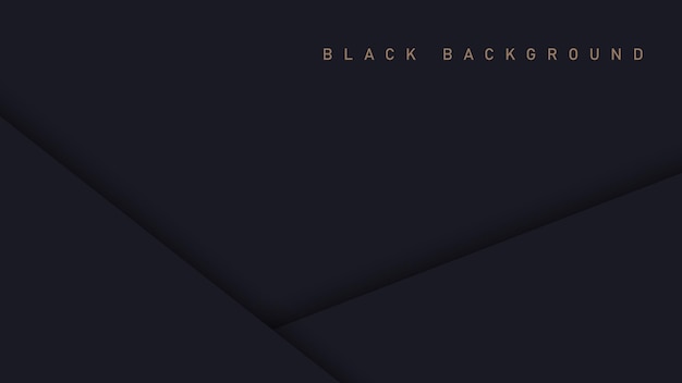 Zwarte luxe achtergrond met schaduwelementen papier concept