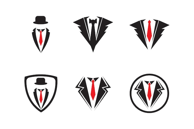 Zwarte maffia mannen smoking symbool vector logo