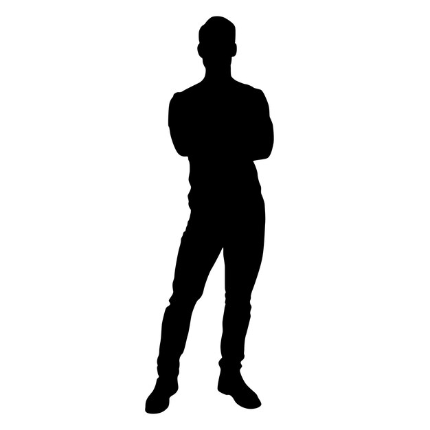 Vector zwarte man silhouet