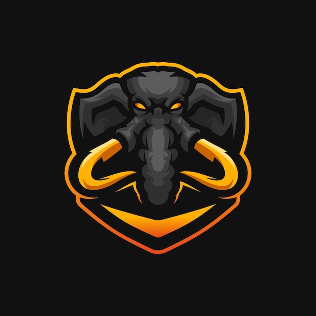 zwarte olifant logo vector