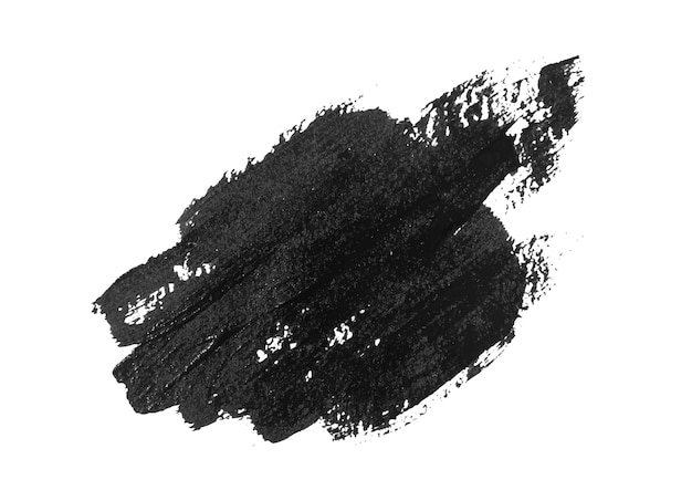 Zwarte penseelstreek geïsoleerd op witte vectorillustratie eps10