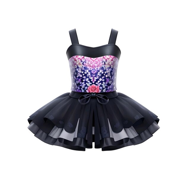 Zwarte roos ballet dans Tutu jurk ballerina