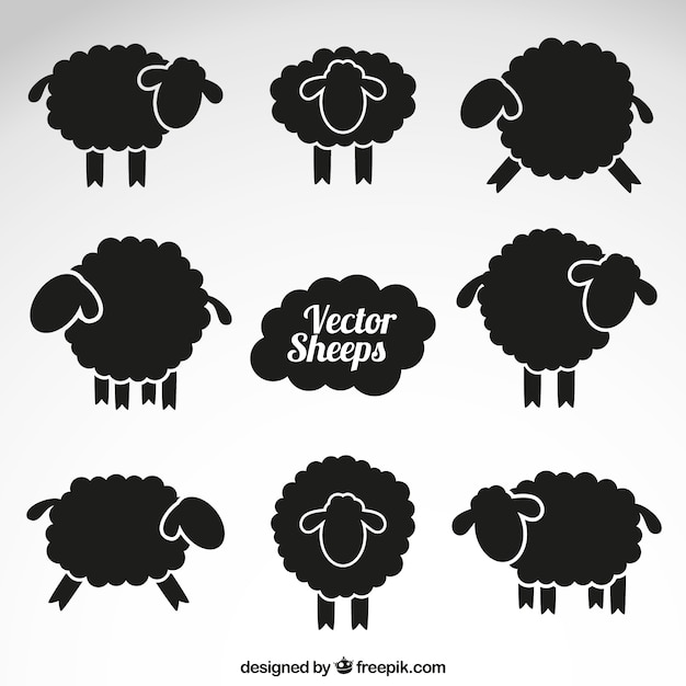 Vector zwarte schapen