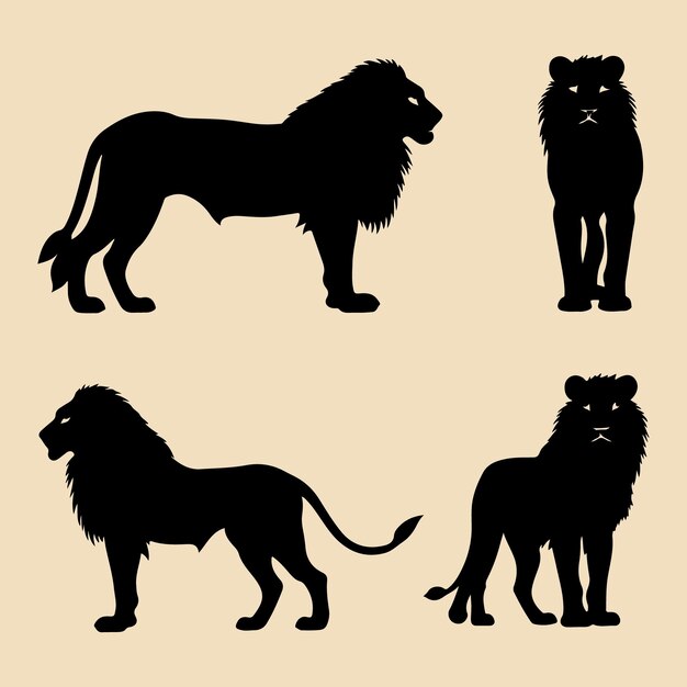 Zwarte silhouet van Leo Clip art