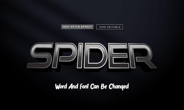 Zwarte spin Bewerkbaar teksteffect