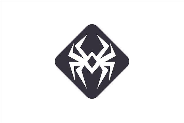Zwarte spin logo ontwerp pictogram symbool silhouet dier insect illustratie