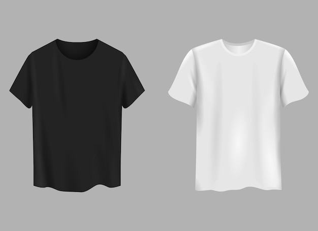Zwarte T-shirt mockup set kleding kleding showcase branding sjabloon