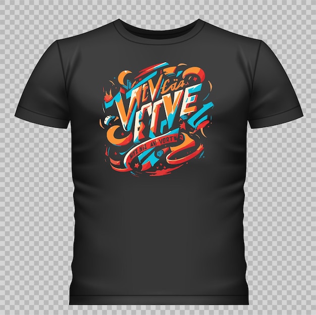 Zwarte T-shirt Ontwerpdruk vector