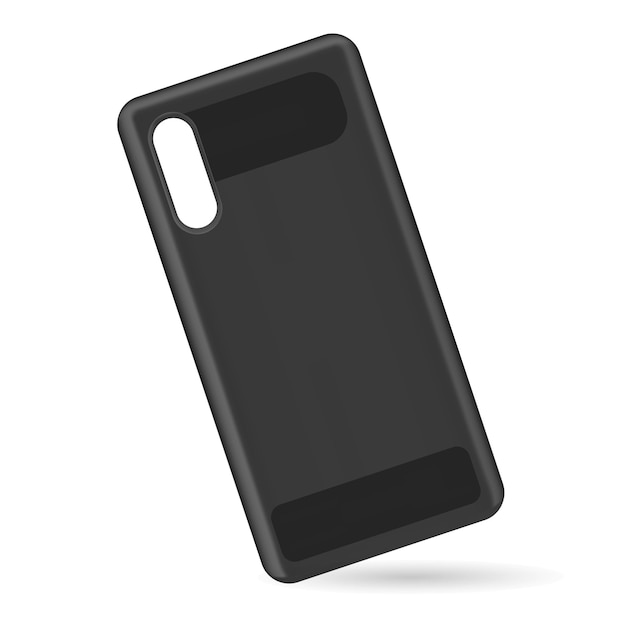 Zwarte telefoonhoes sjabloon Realistische telefoonhoes illustratie voor mannen Telefoonhoes display