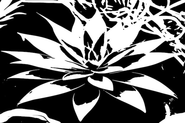 Zwarte textuur op witte achtergrond plant vector illustratie overlay monochrome grunge achtergrond