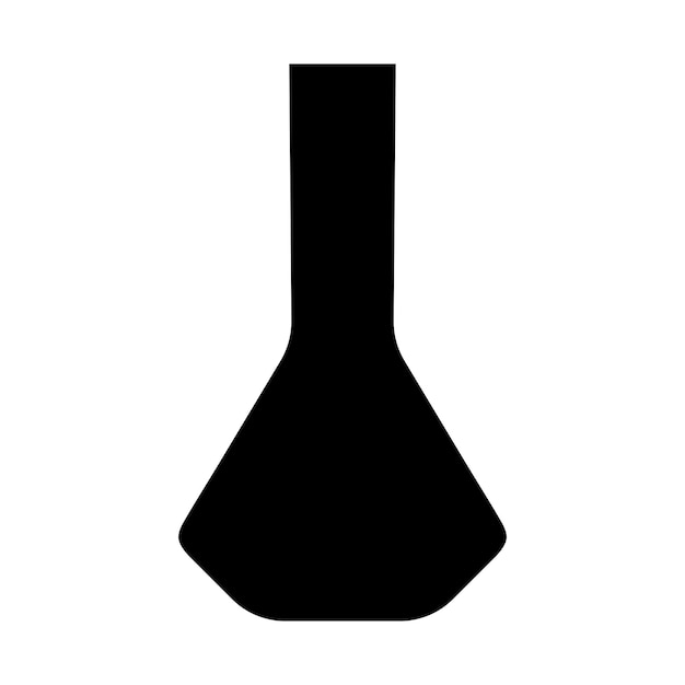 Zwarte vectorillustratie van moderne keramische vaas Enkel element in trendy boho-stijl geïsoleerd op een witte achtergrond