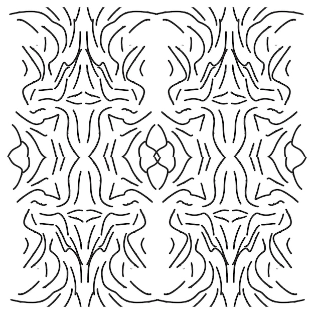 Zwarte verf penseelstreken vector naadloze patroon. Hand getekende gebogen en golvende lijnen met grunge cirkels. borstel krabbelt decoratieve textuur. Rommelige doodles, bochtige lijnen illustratie.
