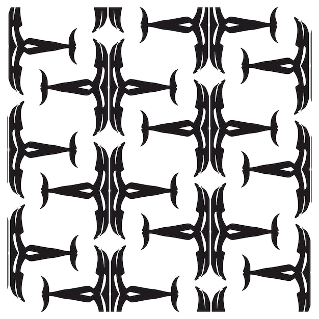 Zwarte verf penseelstreken vector naadloze patroon. hand getekende gebogen en golvende lijnen met grunge cirkels. borstel krabbelt decoratieve textuur. rommelige doodles, gedurfde bochtige lijnen illustratie.