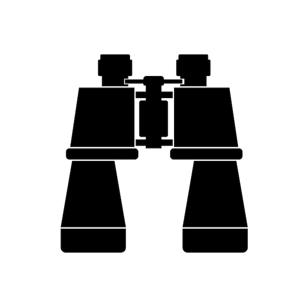 Zwarte verrekijker pictogram geïsoleerd op witte achtergrond Veldglazen