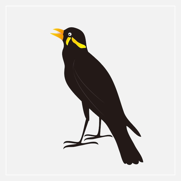 Vector zwarte vogel vector ilustratie