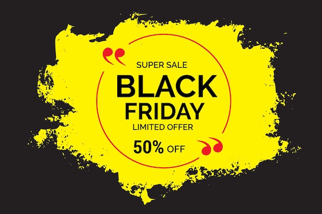 Zwarte vrijdag verkoop zwarte en gele achtergrond sjabloonontwerp 09